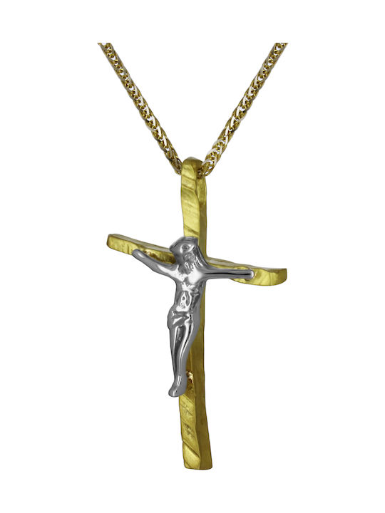 Herren Gold Kreuz 14K mit dem Gekreuzigten