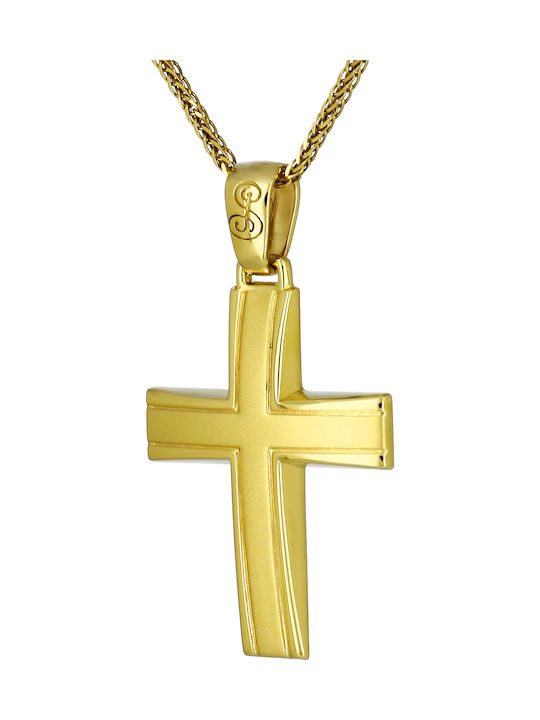 Herren Gold Kreuz 14K