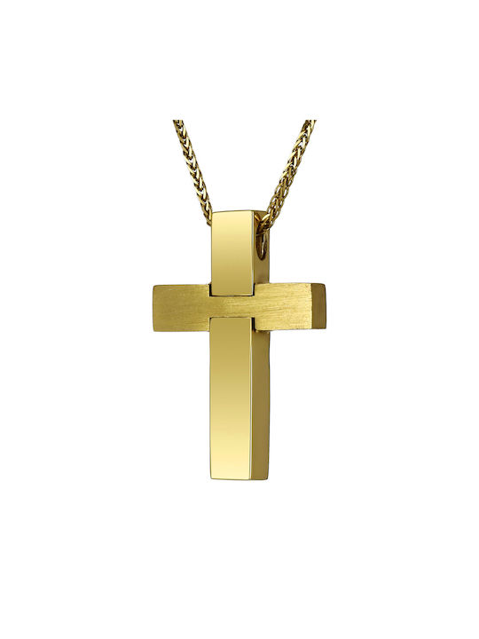 Herren Gold Kreuz 18K