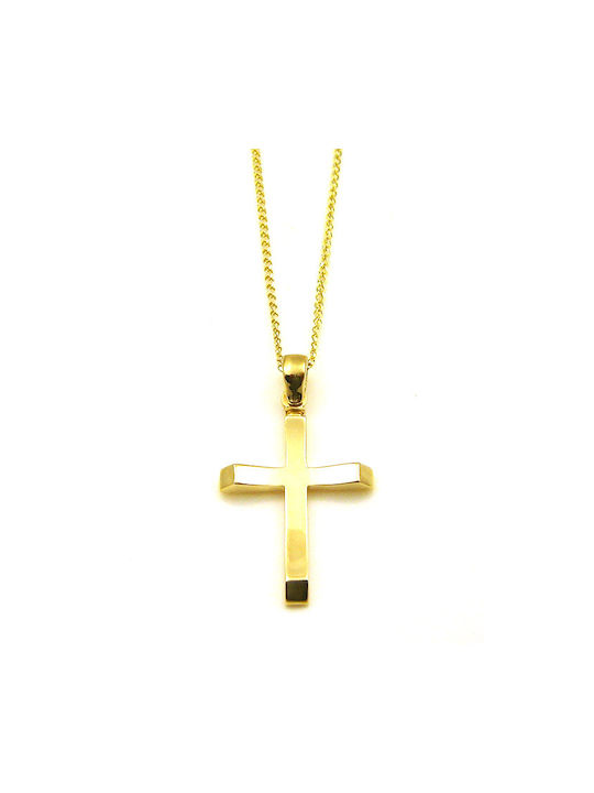 Men's Gold Cross 14K with Chain