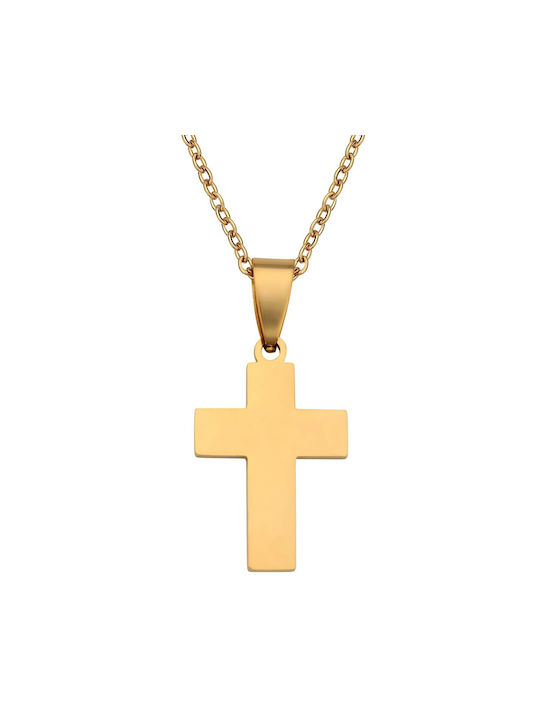 Men's Cross from Steel with Chain