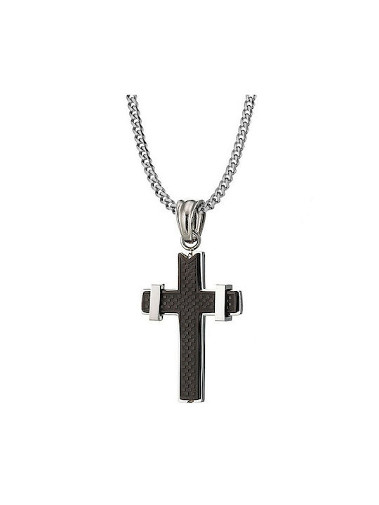 Kreuz aus Stahl mit Kette