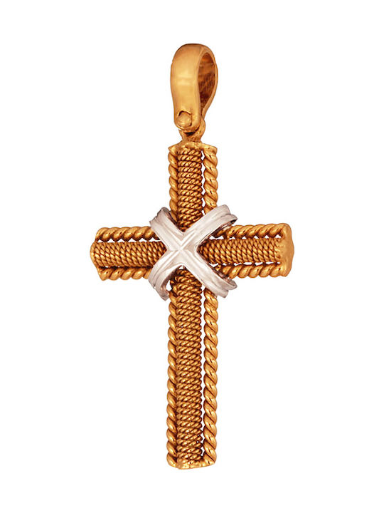 Herren Gold Kreuz 18K