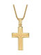 Herren Gold Kreuz 14K mit Kette