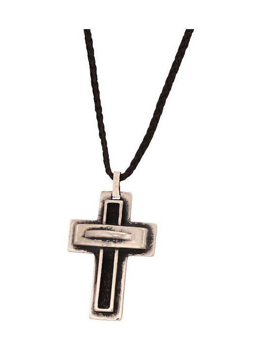 Men's Cross from Silver with Cord