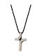 Abadianakis Herren Kreuz aus Silber mit Schnur