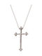 Women's White Gold Cross 14K with Chain