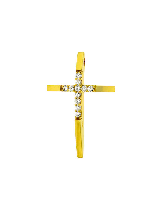 Damen Gold Kreuz 18K