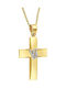 Femeiesc Aur Cruce 14K