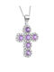 Women's White Gold Cross 14K