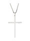 Women's White Gold Cross 18K