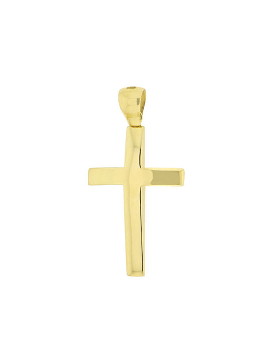 Gold Kreuz 14K Beidseitig