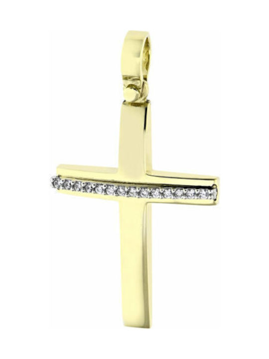 Damen Gold Kreuz 14K