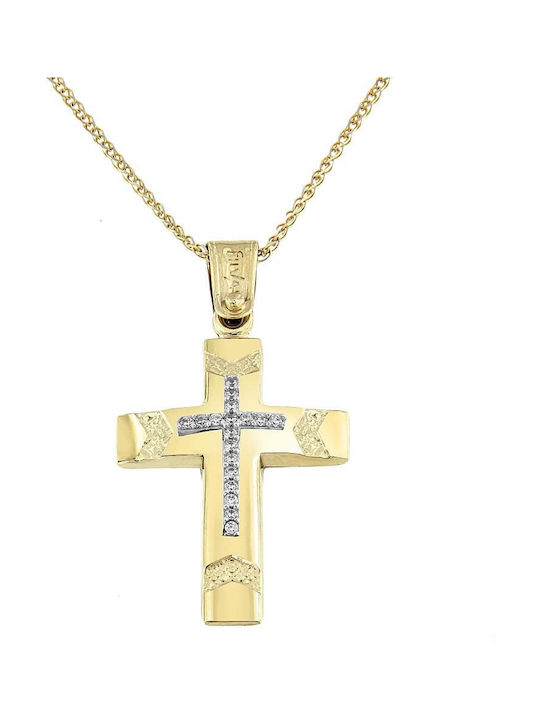 Femeiesc Aur Cruce 14K