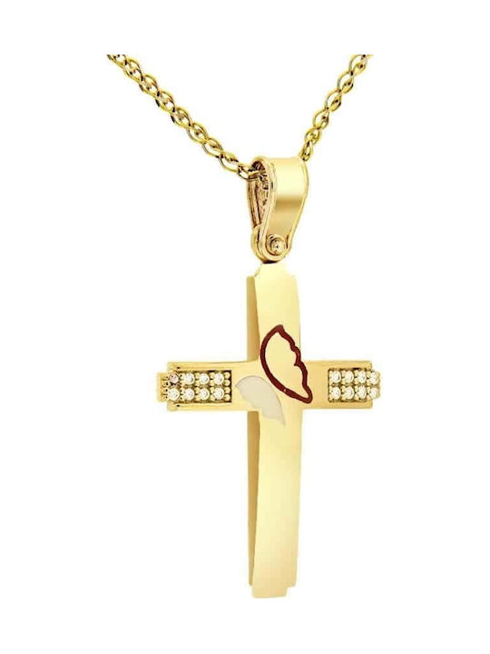 Femeiesc Aur Cruce 14K