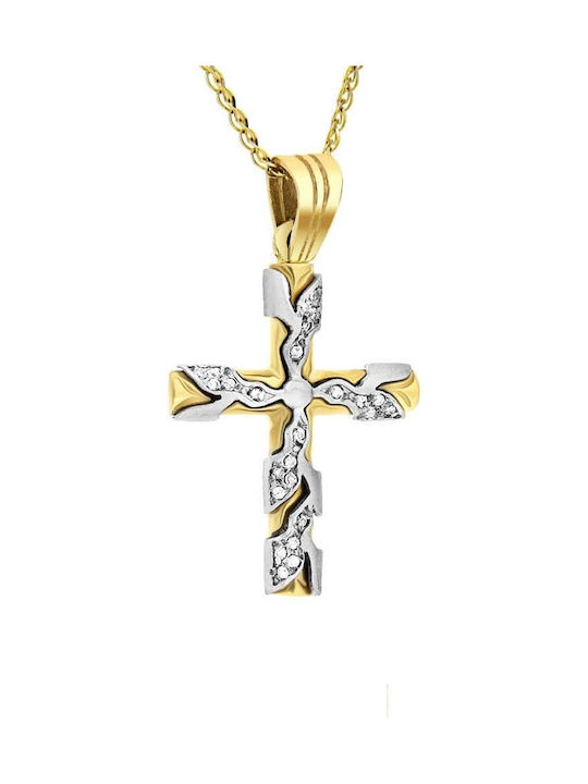 Femeiesc Aur Cruce 14K