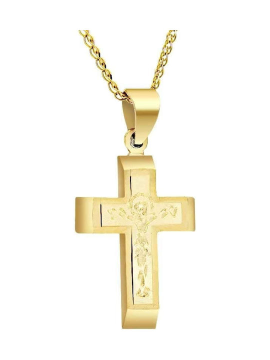 Men's Gold Cross 14K with the Crucified