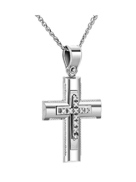 Women's White Gold Cross 14K