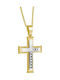 Damen Gold Kreuz 14K