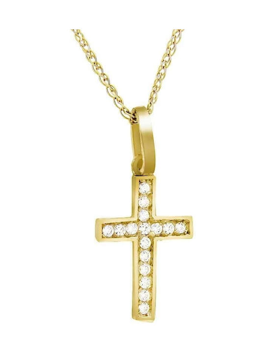 Femeiesc Aur Cruce 14K