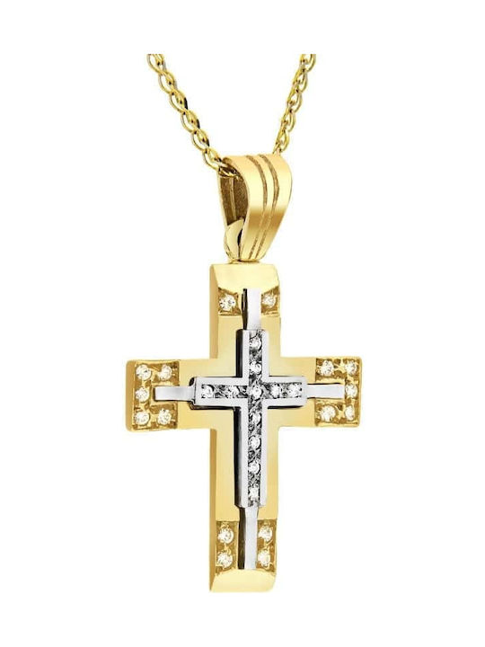 Femeiesc Aur Cruce 14K