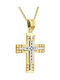 Femeiesc Aur Cruce 14K