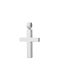 Men's White Gold Cross 14K Double Sided