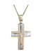 Men's Gold Cross 14K with the Crucified with Chain