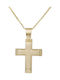 Men's Gold Cross 9K with Chain