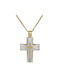 Men's Gold Cross 18K with Chain