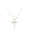 Damen Gold Kreuz 18K mit Kette