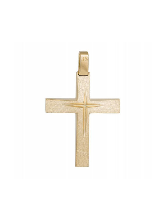 Herren Gold Kreuz 14K