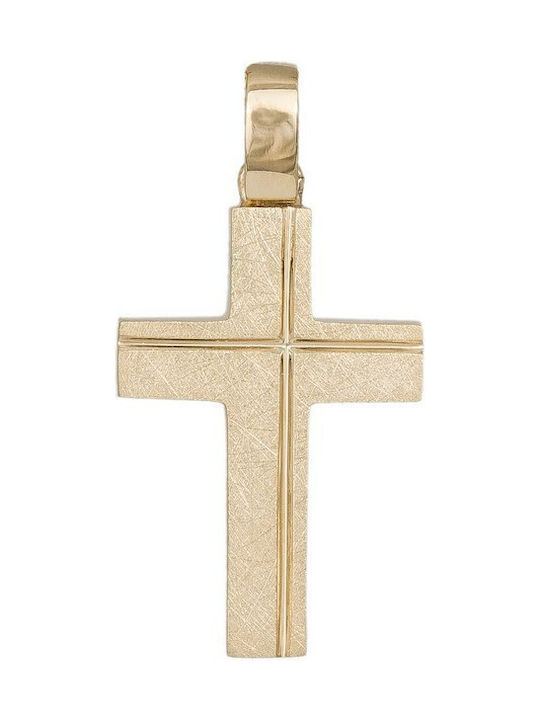 Herren Gold Kreuz 14K