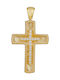 Damen Gold Kreuz 14K Beidseitig