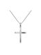 Men's White Gold Cross 14K with Chain