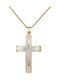 Herren Gold Kreuz 14K mit Kette