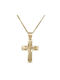 Herren Gold Kreuz 14K mit Kette