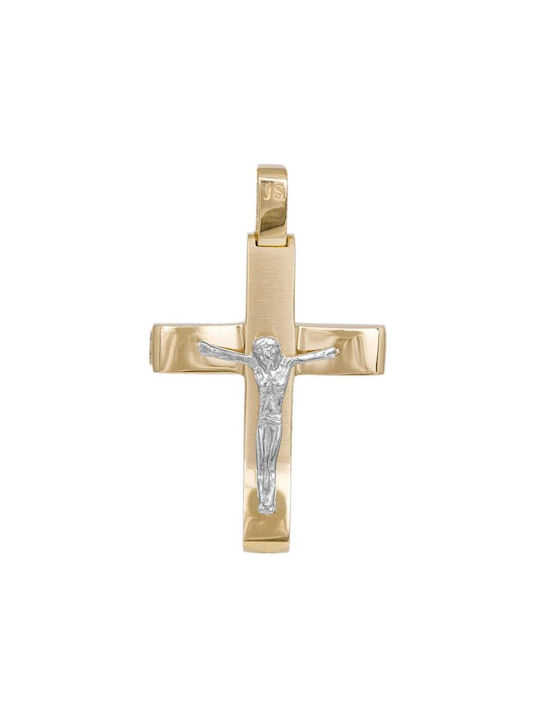 Herren Gold Kreuz 14K mit dem Gekreuzigten