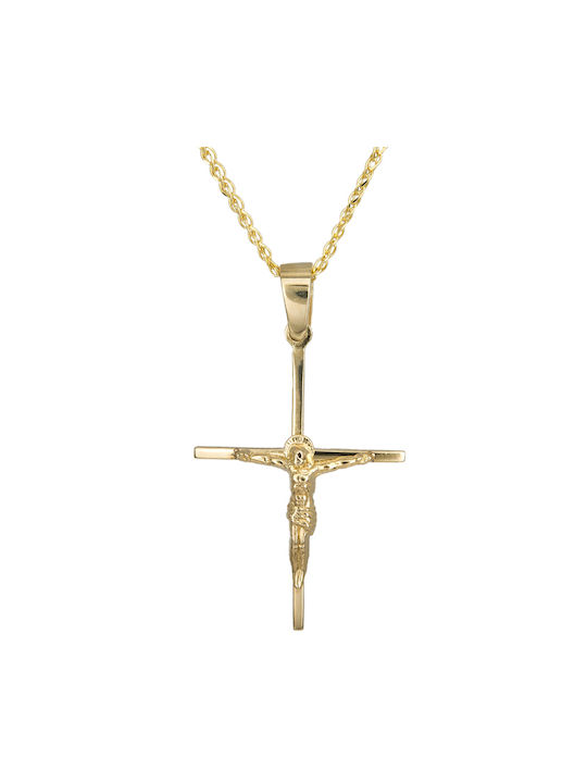 Herren Gold Kreuz 14K