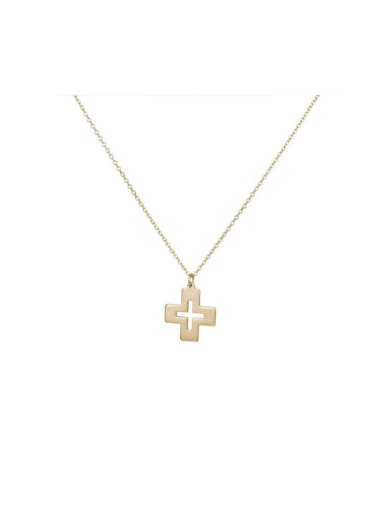 Gold Kreuz 9K mit Kette