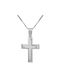 Women's White Gold Cross 9K with Chain