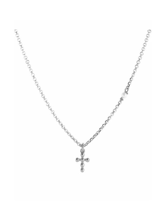 Kreuz aus Silber mit Kette