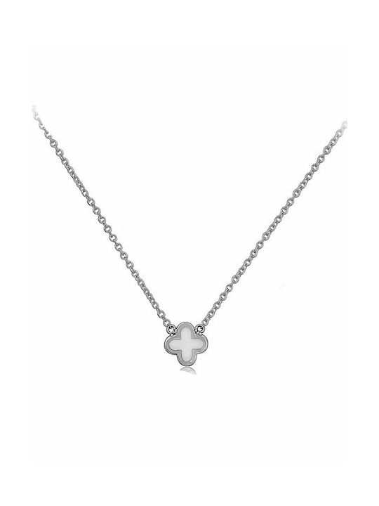 White Gold Cross 14K with Chain