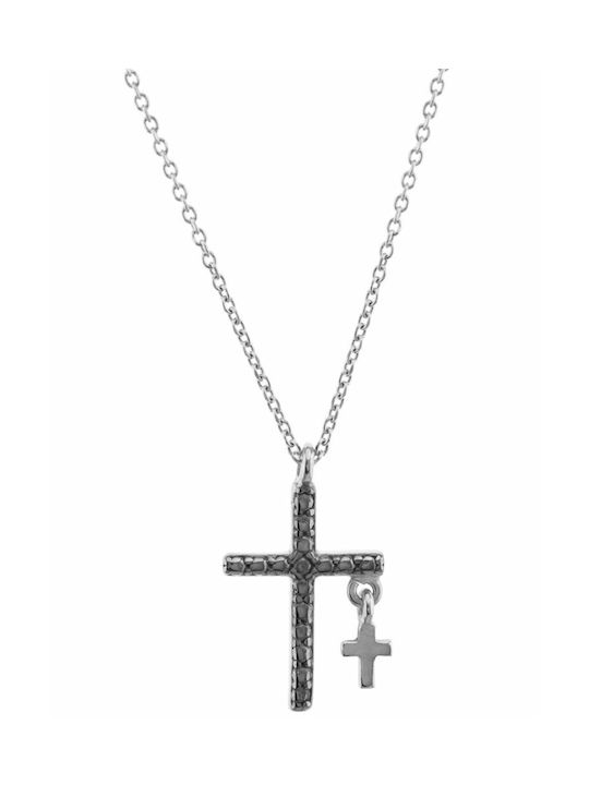 Kreuz aus Silber mit Kette