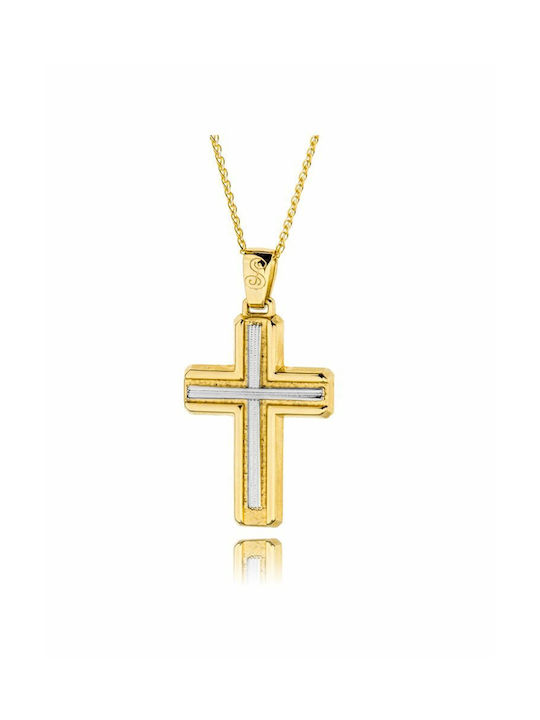 Gold Kreuz 14K mit Kette