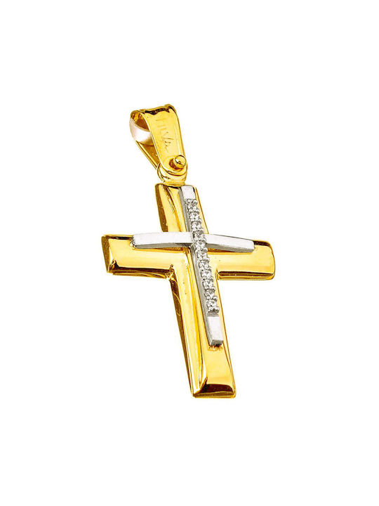 Damen Gold Kreuz 14K