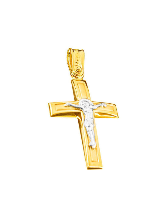 Herren Gold Kreuz 14K mit dem Gekreuzigten