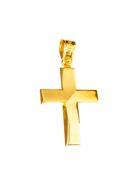 Herren Gold Kreuz 14K