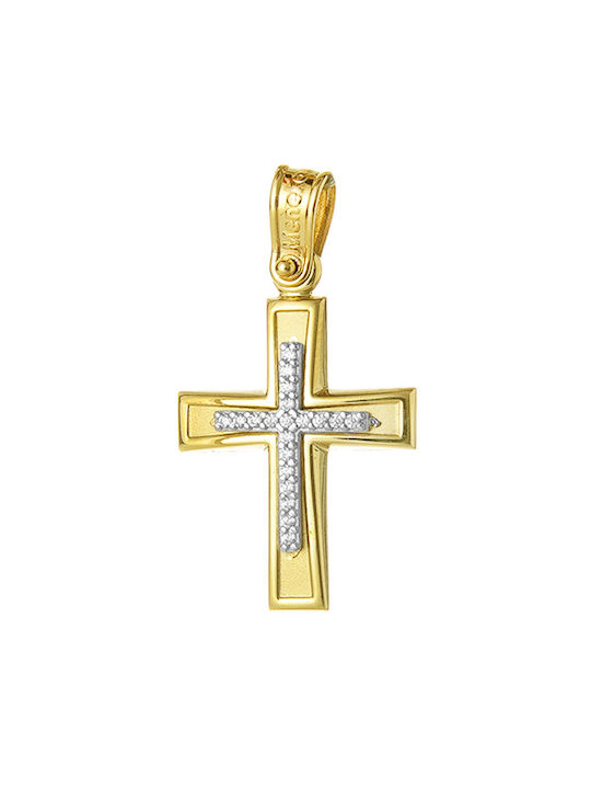 Damen Gold Kreuz 14K