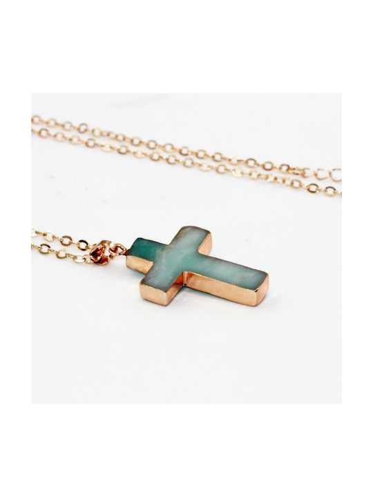 Women's Gold Plated Cross with Chain